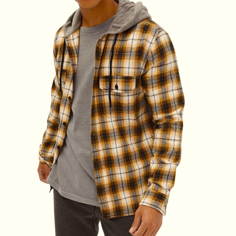 Aeropostale Black Yellow Cotton Hoodie Shirt M